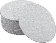 X AUTOHAUX Sandpaper Hook & Loop Sanding Sheets 5.91Inch x 5.91Inch Gray 50 Pcs P60 Round Flocking Efficient Grinding and Polishing