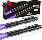 2 UV Black Light Flashlight, 2 Pack 395Nm Mini Pen Light with Clip, Waterproof U