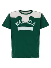 [Maison Margiela] Maison Margiela-Western Patchwork T Shirt Verde-Uomo L Gren