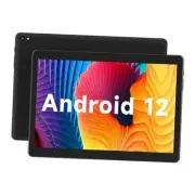Tablet 10 inch Android Tablets, Android 12 Tablet Quad Core Processor Black
