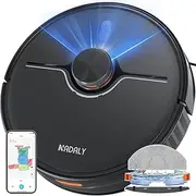 NADALY D200 Robot Vacuum and Mop Combo, Lidar Navigation Robot Vacuum Cleaner, 6000Pa Suction, 200Mins Runtime, Wi-Fi/App/Alexa Control, Self-Recharging Robotic Vacuum for Carpet Pet Hair Hard Floor