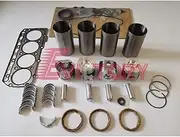 for yanmar spares 4TNA78 Engine Rebuild kit Cylinder Liner Piston Ring Gasket Bearing + Water Pump