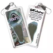 Seattle FootWhere® Souvenir Zipper-Pull. Made in USA