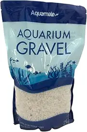 Aquamate Natural Aquarium Gravel, Snow White, 2kg