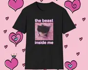 The Beast Inside Me Cat Gen Z Joke Tee, White Elephant Gift Shirt