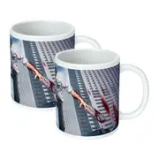 2PK Chainsaw Man Anime/Manga White Ceramic Printed Tea/Coffee 285ml/10 oz Mug