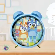 Accutime Bluey & Bingo: Multi-Color, Analog Display, Twin Bell Alarm
