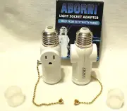 Plug-in Outlet to Socket Adapter Convert Outlet Chain Light Bulb Socket