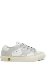 Golden Goose Kids May Glittered Leather Sneakers (IT29-IT35) - Grey - 12.5 Jnr 12.5 JNR