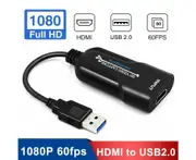 Portable HD HDMI to USB 2.0 1080P 60fps Monitor Video Capture Card For Computer