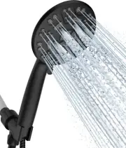 Cobbe 8 Function High Pressure Black Matte Shower Head New In Box