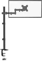 Bracwiser Single Fully Adjustable Standing Height Monitor Arm Stand Mount 800mm Tall for Monitor Computer Screen 13 15 17 19 20 22 23 24 26 27 30 32 inch VESA 75 100 (MD7821)