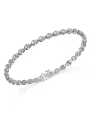 Bloomingdale's Fine Collection Diamond Mini Pear Cluster Tennis Bracelet in 14K White Gold, 2.00 tcw