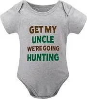 [WOOYONGING] Get My Uncle We're Going Hunting Newborn Take Me Home Outfit Short Sleeve Bringing Baby Home Outfit Girl Newborn W