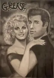 Grease Movie Pencil Drawing / Olivia Newton John