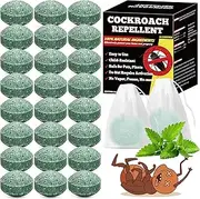 24 Pack Cockroach Repellent Balls for Indoor & Outdoor Use, Natural Peppermint Roach Repellent, Safe Roach Prevention for Home, Kitchen, Garage, Car, Pet-Safe, Long-Lasting Roach Control