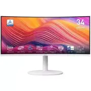 MSI Modern MD342CQPW 34" Ultrawide Curved USB-C Business Monitor - White [Modern
