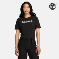 在飛比找森森購物網優惠-Timberland 女款黑色品牌LOGO短袖T恤|A6AZ