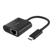 Belkin Connect USB-C to Gigabit Ethernet & 100W Charging Adapter Portable