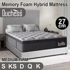 QUEEN DOUBLE KING SINGLE Mattress Pocket Spring Gel Memory Foam Luxury EuroTop