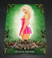 2014 Benchwarmer CRYSTAL HEFNER Holiday #66 Gold Foil Insert/15 PLAYBOY Playmate