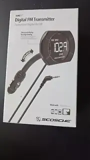Digital FM Transmitter With Back Lit Display & Flex-Neck Scosche FMTD-13-SP1
