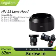 HN23 Screw-In Lens Hood for Nikon Nikkor AF 85mm f/1.8D / AI-S 80-200mm f/4 Lens