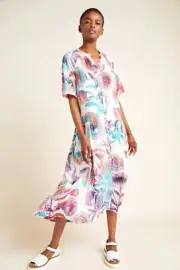 NWT ANTHROPOLOGIE AZORES MAXI DRESS by TUGBOAT PRINTSHOP Size Small