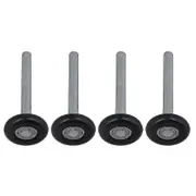2set Garage Door Nylon Lengthen Roller Wheel Black