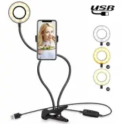 Selfie Ring Light with Phone Holder and Lazy Bracket - Perfect for Live Strea...