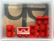 LEGO Parts - Red Bracket 1 x 2 - 1 x 2 Inverted - No 99780 - QTY 5