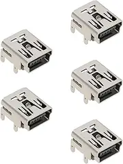SING F LTD 5pcs Microphone Charging Port Mini USB 5 Pin 4 Leg Dock Connector Replacement Charging Port Block Plug Compatible with Blue Yeti Classic Mic