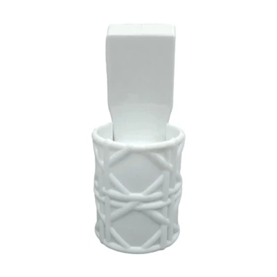 Bath & Body Works Basket Weave Decorative Wallflower Plug Home Fragrance White