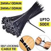 Cable Ties Zip Ties Nylon UV Stabilised Plastic Electrical Wire Self Locking