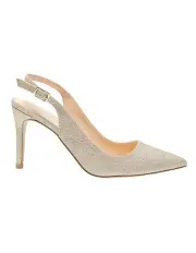 [Ravella] Whiz Heeled Shoes In Gold Glitter