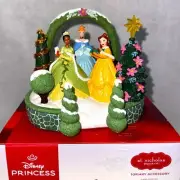 NIB Disney Princess St Nicholas Square Hand Painted Tiana, Cinderella & Belle