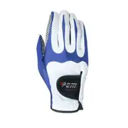 Men Golf Fiber Cloth Gloves Magic Elastic Particles Men Slip-resistant Accessories [Right hand] white and blue_ML