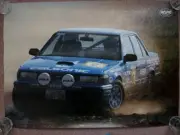 Nismo Poster Nissan U12 Bluebird Sss-R 1989 All Japan Rally