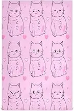 GAIREG Cute Cat Pink Large Kitchen Towel, 28x18 Inch Bulk Farm House Hand Towels, Set of 6