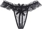 [Sekexi] Women's Sexy Pendant Pearl G String Low Waist Thongs Underwear Erotic Panties