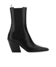 Prada Pointed Toe Slip-On Ankle Boots 36 black