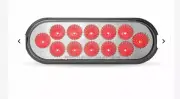 Oval Clear Red LED Stop, Turn & Tail Light