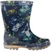 Brand new Magellan size 3 Youth Boys navy blue truck PVC rain boots