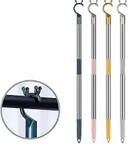 Retractable Closet Pole with Hook - 40"