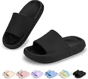 [Cubufly] Cloud Slides for Kids丨Boys Girls Shower Slippers Slip on Sandals丨Non-Slip Open Toe Pillow Slippers Sandals丨Quick Drying Summer Beach Pool Shoes