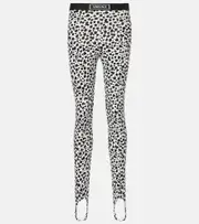 [Versace] Versace Leopard-print leggings AU 10 neutrals