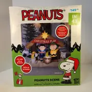 Peanuts Snoopy Charlie Brown Nativity Christmas Play 6ft Wide Inflatable Gemmy