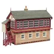 Bachmann Scenecraft 44-187C OO Scale GCR Signal Box Building Maroon & Cream NEW