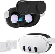 Lens Protector for Meta Quest 3 Accessories, with Anti-Dusk Mask, [2+1] HD Clear Camera Tempered Film Protective Glass for VR 2023