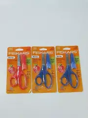 Fiskars +4 Ages Safety Blunt-tip Edge Blade Scissors with Sheath Eraser